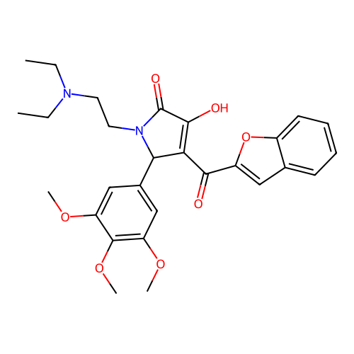3-(1-benzofuran-2-carbonyl)-1-(2-diethylaminoethyl)-4-hydroxy-2-(3,4,5-trimethoxyphenyl)-2H-pyrrol-5-one structure