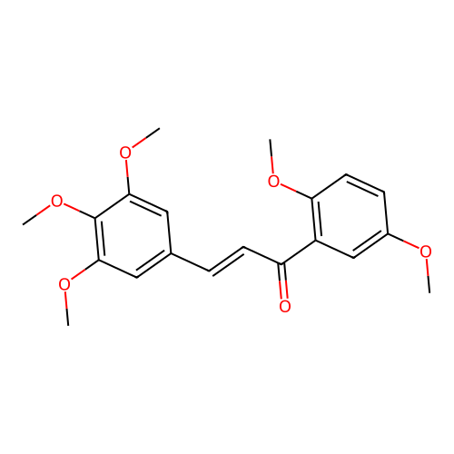 (2E)-1-(2,5-dimethoxyphenyl)-3-(3,4,5-trimethoxyphenyl)prop-2-en-1-one structure