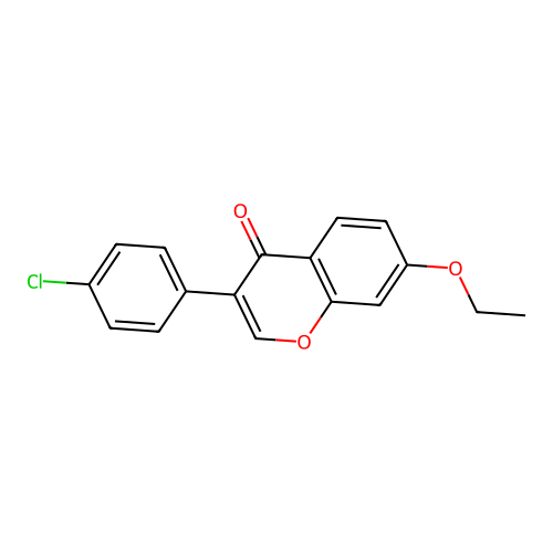 3-(4-Chlorophenyl)-7-ethoxychromen-4-one structure