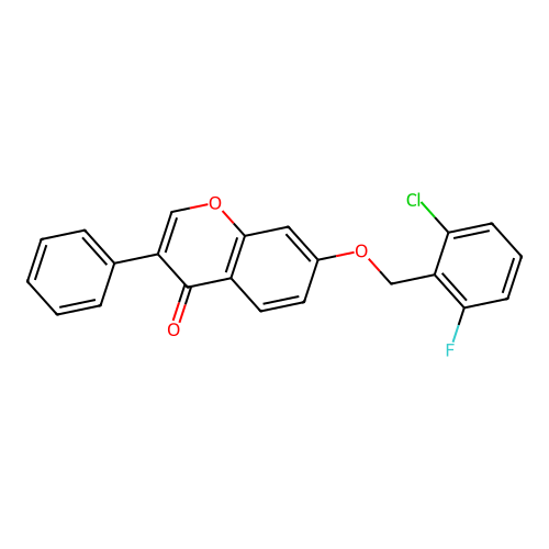 7-[(2-Chloro-6-fluorophenyl)methoxy]-3-phenylchromen-4-one structure