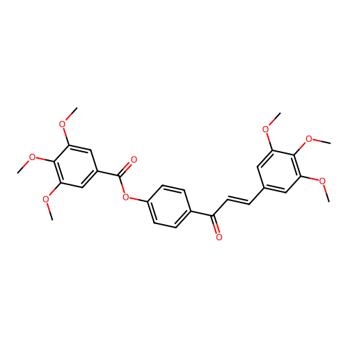4-[(2E)-3-(3,4,5-trimethoxyphenyl)prop-2-enoyl]phenyl 3,4,5-trimethoxybenzoate structure