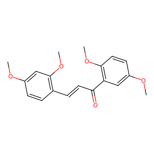 (2E)-3-(2,4-dimethoxyphenyl)-1-(2,5-dimethoxyphenyl)prop-2-en-1-one structure
