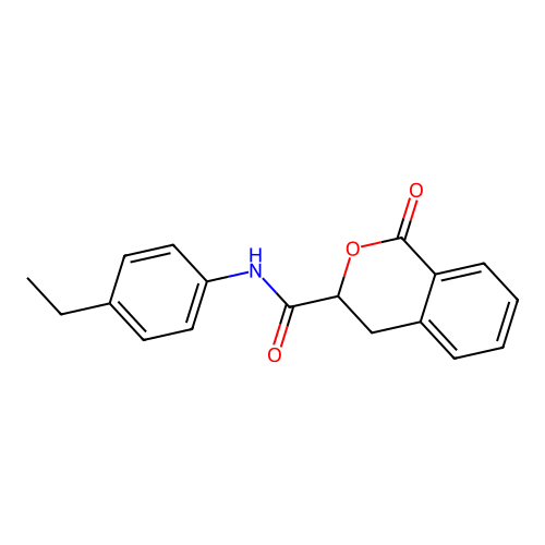 N-(4-ethylphenyl)-1-oxo-3,4-dihydro-1H-isochromene-3-carboxamide structure