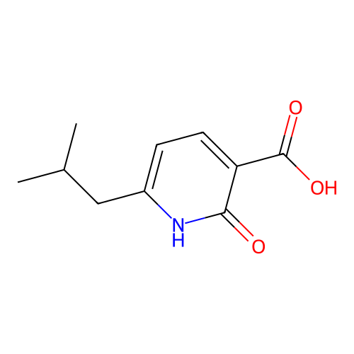 6-(2-Methylpropyl)-2-oxo-1,2-dihydropyridine-3-carboxylic acid structure