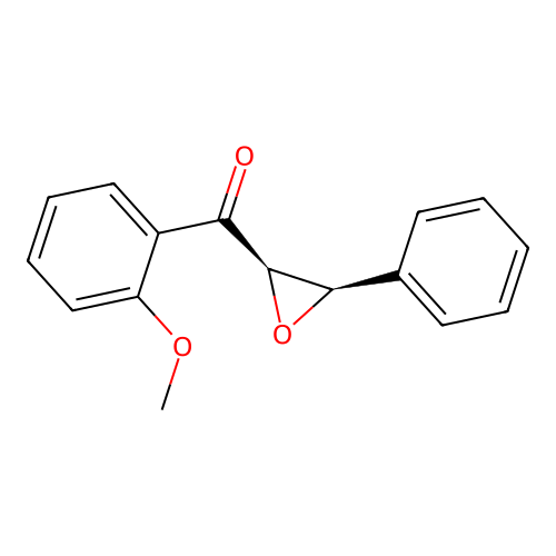 (2-methoxyphenyl)-[(2R,3R)-3-phenyloxiran-2-yl]methanone structure