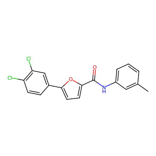 5-(3,4-dichlorophenyl)-N-(3-methylphenyl)furan-2-carboxamide structure
