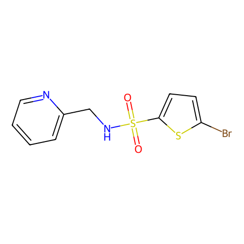 5-bromo-N-(2-pyridinylmethyl)-2-thiophenesulfonamide structure