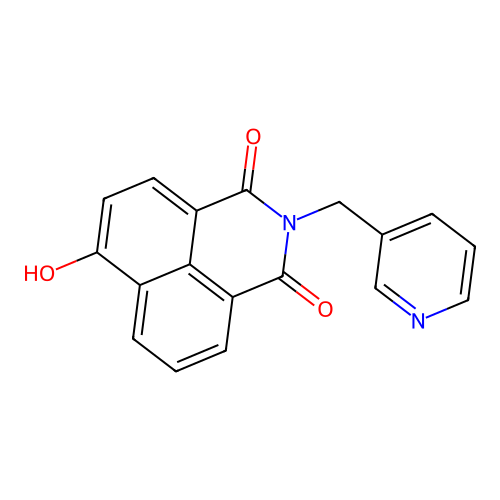 6-hydroxy-2-(pyridin-3-ylmethyl)-1H-benzo[de]isoquinoline-1,3(2H)-dione structure
