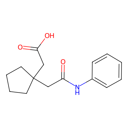 2-[1-(2-Anilino-2-oxoethyl)cyclopentyl]acetic acid structure
