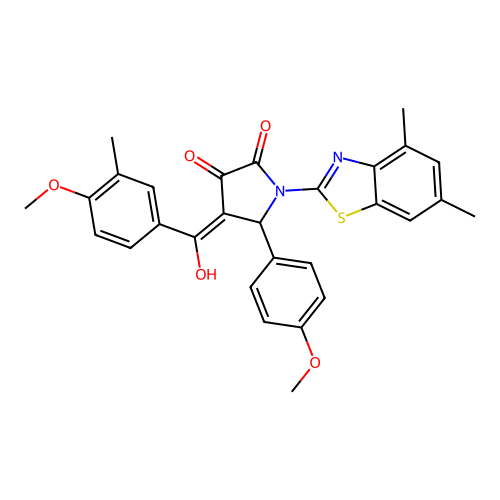 1-(4,6-dimethylbenzo[d]thiazol-2-yl)-3-hydroxy-4-(4-methoxy-3-methylbenzoyl)-5-(4-methoxyphenyl)-1H-pyrrol-2(5H)-one structure