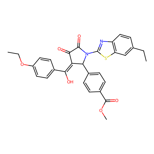 methyl 4-(3-(4-ethoxybenzoyl)-1-(6-ethylbenzo[d]thiazol-2-yl)-4-hydroxy-5-oxo-2,5-dihydro-1H-pyrrol-2-yl)benzoate structure