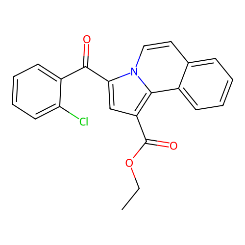 Ethyl 3-(2-chlorobenzoyl)pyrrolo(2,1-A)isoquinoline-1-carboxylate structure