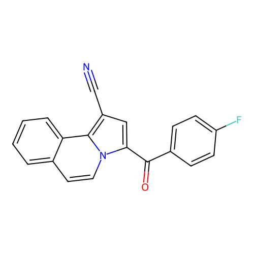 3-(4-Fluorobenzoyl)pyrrolo(2,1-A)isoquinoline-1-carbonitrile structure