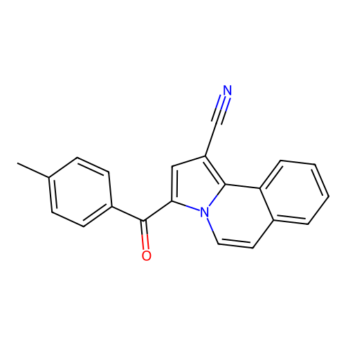 3-(4-Methylbenzoyl)pyrrolo(2,1-A)isoquinoline-1-carbonitrile structure
