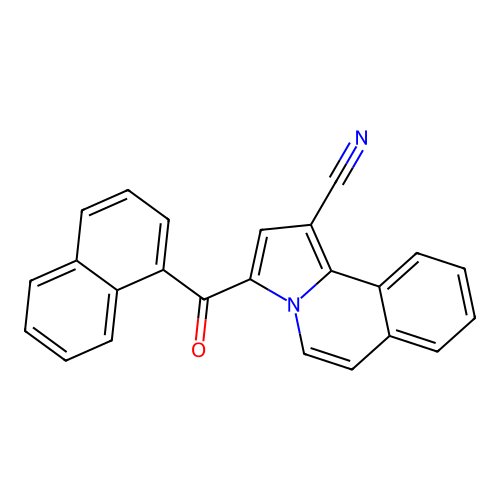 3-(1-Naphthoyl)pyrrolo(2,1-A)isoquinoline-1-carbonitrile structure