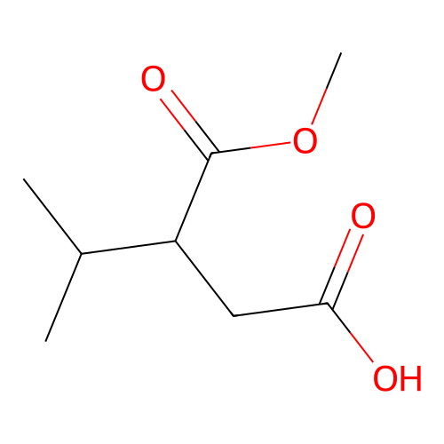 (3S)-3-methoxycarbonyl-4-methyl-pentanoic acid structure