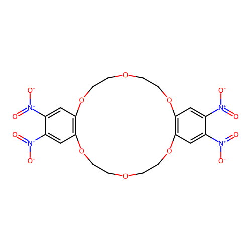 20,21,24,25-Tetranitro-dibenzo-18-crown-6 structure