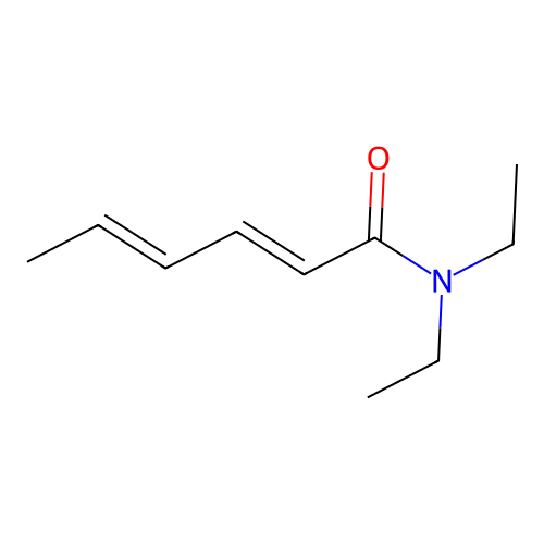 N,N-二乙基己-2,4-二烯酰胺 structure