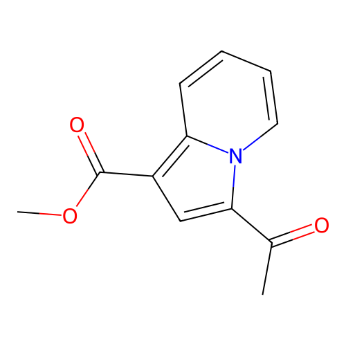 Methyl 3-acetyl-1-indolizinecarboxylate structure