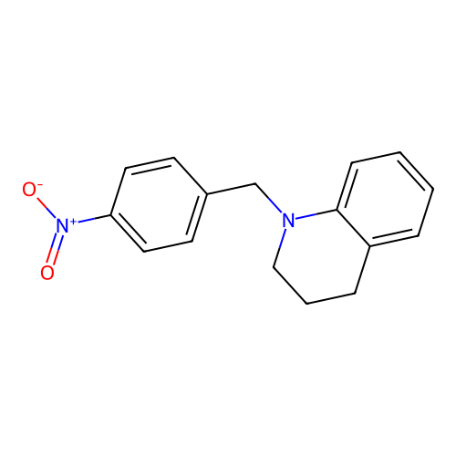 1-[(4-nitrophenyl)methyl]-3,4-dihydro-2H-quinoline structure