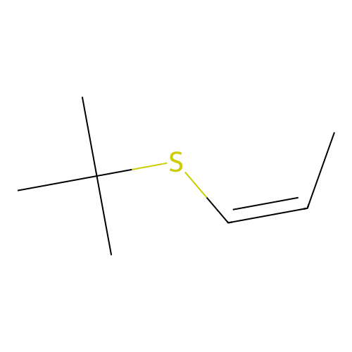 (1Z)-1-(Tert-butylsulfanyl)prop-1-ene structure