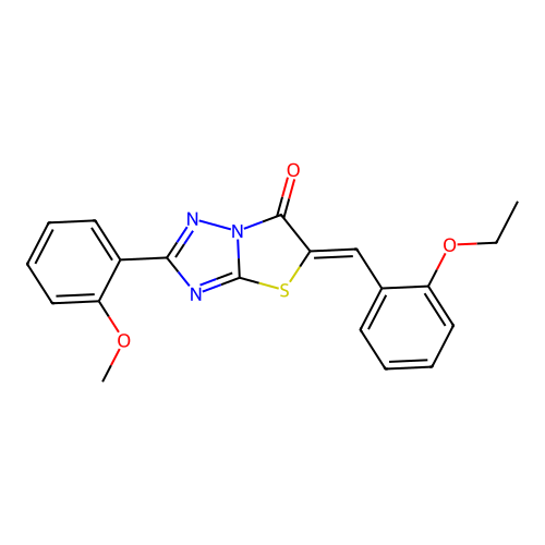 (Z)-5-(2-ethoxybenzylidene)-2-(2-methoxyphenyl)thiazolo[3,2-b][1,2,4]triazol-6(5H)-one structure
