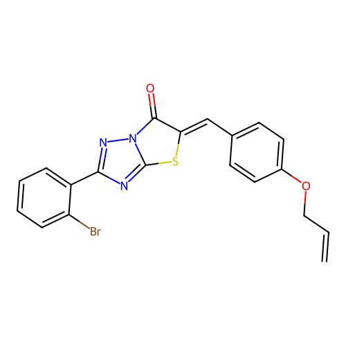 (Z)-5-(4-(allyloxy)benzylidene)-2-(2-bromophenyl)thiazolo[3,2-b][1,2,4]triazol-6(5H)-one structure