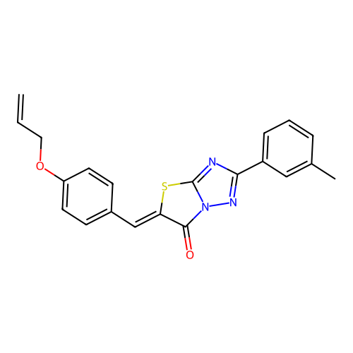 (Z)-5-(4-(allyloxy)benzylidene)-2-(m-tolyl)thiazolo[3,2-b][1,2,4]triazol-6(5H)-one structure
