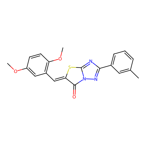 (Z)-5-(2,5-dimethoxybenzylidene)-2-(m-tolyl)thiazolo[3,2-b][1,2,4]triazol-6(5H)-one structure