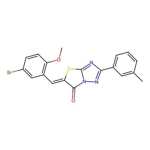 (Z)-5-(5-bromo-2-methoxybenzylidene)-2-(m-tolyl)thiazolo[3,2-b][1,2,4]triazol-6(5H)-one structure