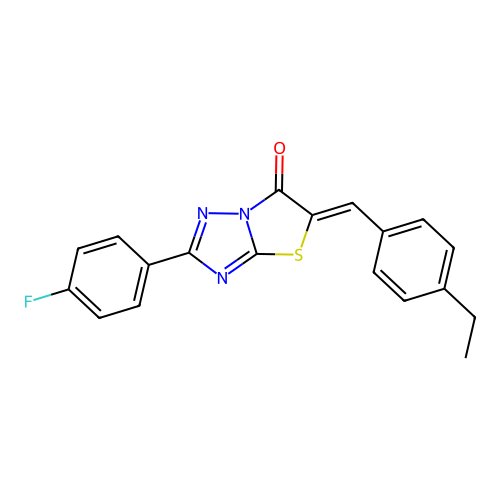 (Z)-5-(4-ethylbenzylidene)-2-(4-fluorophenyl)thiazolo[3,2-b][1,2,4]triazol-6(5H)-one structure