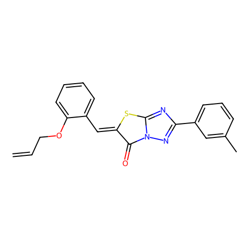 (Z)-5-(2-(allyloxy)benzylidene)-2-(m-tolyl)thiazolo[3,2-b][1,2,4]triazol-6(5H)-one structure