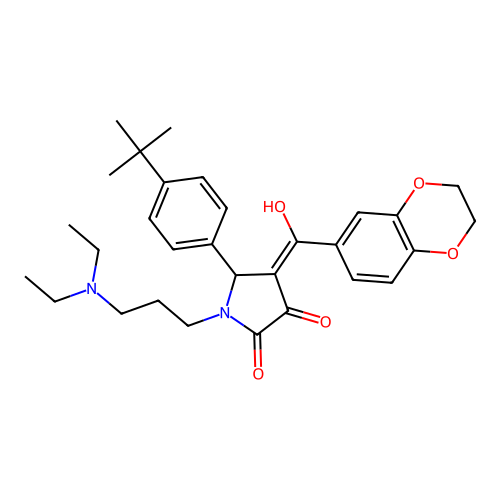 5-(4-(tert-butyl)phenyl)-1-(3-(diethylamino)propyl)-4-(2,3-dihydrobenzo[b][1,4]dioxine-6-carbonyl)-3-hydroxy-1h-pyrrol-2(5h)-one structure