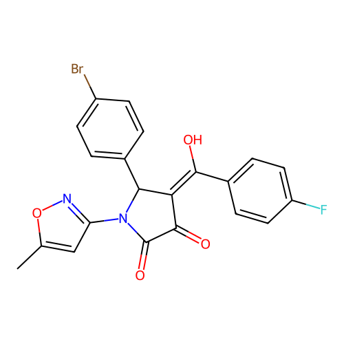 C21H14BrFN2O4 structure