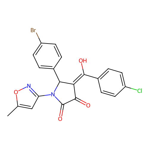 C21H14BrClN2O4 structure