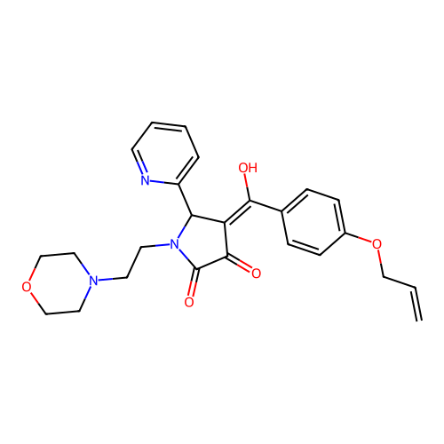 4-(4-(allyloxy)benzoyl)-3-hydroxy-1-(2-morpholinoethyl)-5-(pyridin-2-yl)-1H-pyrrol-2(5H)-one structure