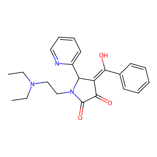 4-benzoyl-1-(2-(diethylamino)ethyl)-3-hydroxy-5-(pyridin-2-yl)-1H-pyrrol-2(5H)-one structure