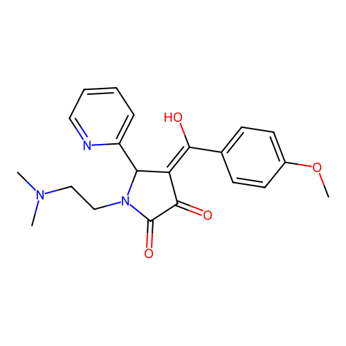 1-(2-(dimethylamino)ethyl)-3-hydroxy-4-(4-methoxybenzoyl)-5-(pyridin-2-yl)-1H-pyrrol-2(5H)-one structure