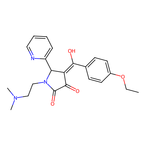 1-(2-(dimethylamino)ethyl)-4-(4-ethoxybenzoyl)-3-hydroxy-5-(pyridin-2-yl)-1H-pyrrol-2(5H)-one structure