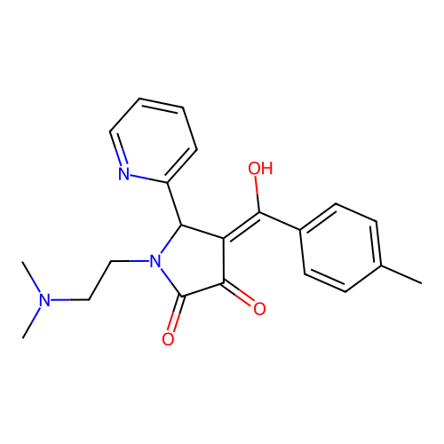 1-(2-(dimethylamino)ethyl)-3-hydroxy-4-(4-methylbenzoyl)-5-(pyridin-2-yl)-1H-pyrrol-2(5H)-one structure
