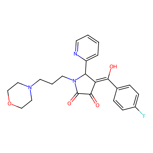 4-(4-fluorobenzoyl)-3-hydroxy-1-(3-morpholinopropyl)-5-(pyridin-2-yl)-1H-pyrrol-2(5H)-one structure