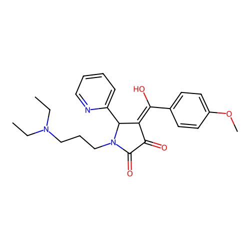 1-(3-(diethylamino)propyl)-3-hydroxy-4-(4-methoxybenzoyl)-5-(pyridin-2-yl)-1H-pyrrol-2(5H)-one structure