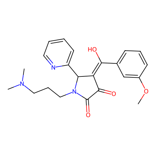 1-(3-(dimethylamino)propyl)-3-hydroxy-4-(3-methoxybenzoyl)-5-(pyridin-2-yl)-1H-pyrrol-2(5H)-one structure