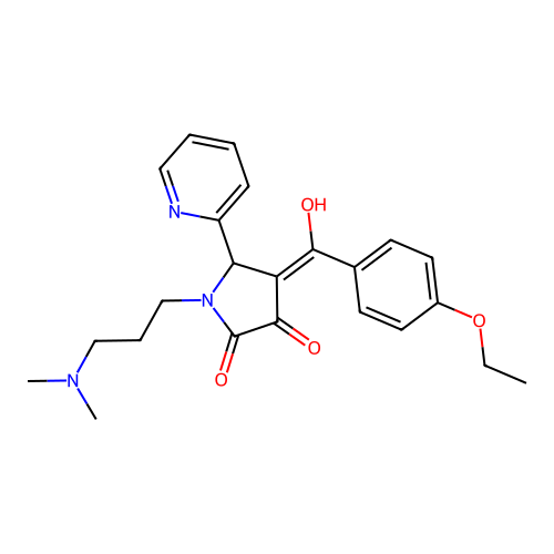 1-[3-(dimethylamino)propyl]-4-(4-ethoxybenzoyl)-3-hydroxy-5-(pyridin-2-yl)-2,5-dihydro-1H-pyrrol-2-one structure