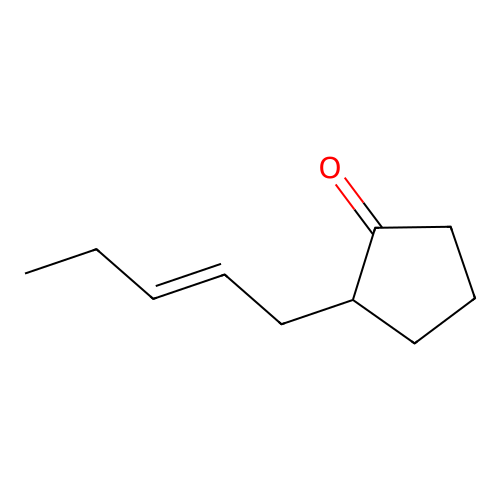 2-(2-Pentenyl)cyclopentanone, (2E)- structure