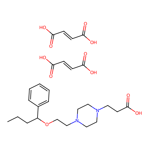1-Piperazinepropionic acid, 4-(2-((alpha-propylbenzyl)oxy)ethyl)-, maleate (1:2) structure