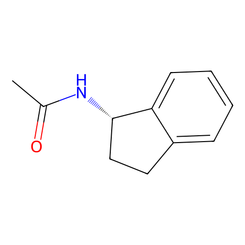 (S)-N-(2,3-dihydro-1H-inden-1-yl)acetamide structure