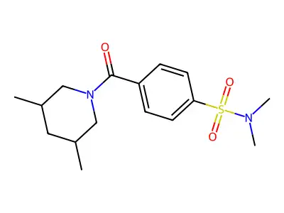 4-(3,5-dimethylpiperidine-1-carbonyl)-N,N-dimethylbenzenesulfonamide structure