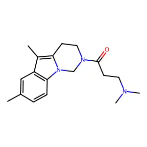 2-(3-Dimethylaminopropionyl)-5,7-dimethyl-1,2,3,4-tetrahydropyrimido[1,6-a]indole structure