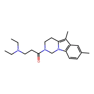 2-(3-Diethylaminopropionyl)-5,7-dimethyl-1,2,3,4-tetrahydropyrimido[1,6-a]indole structure